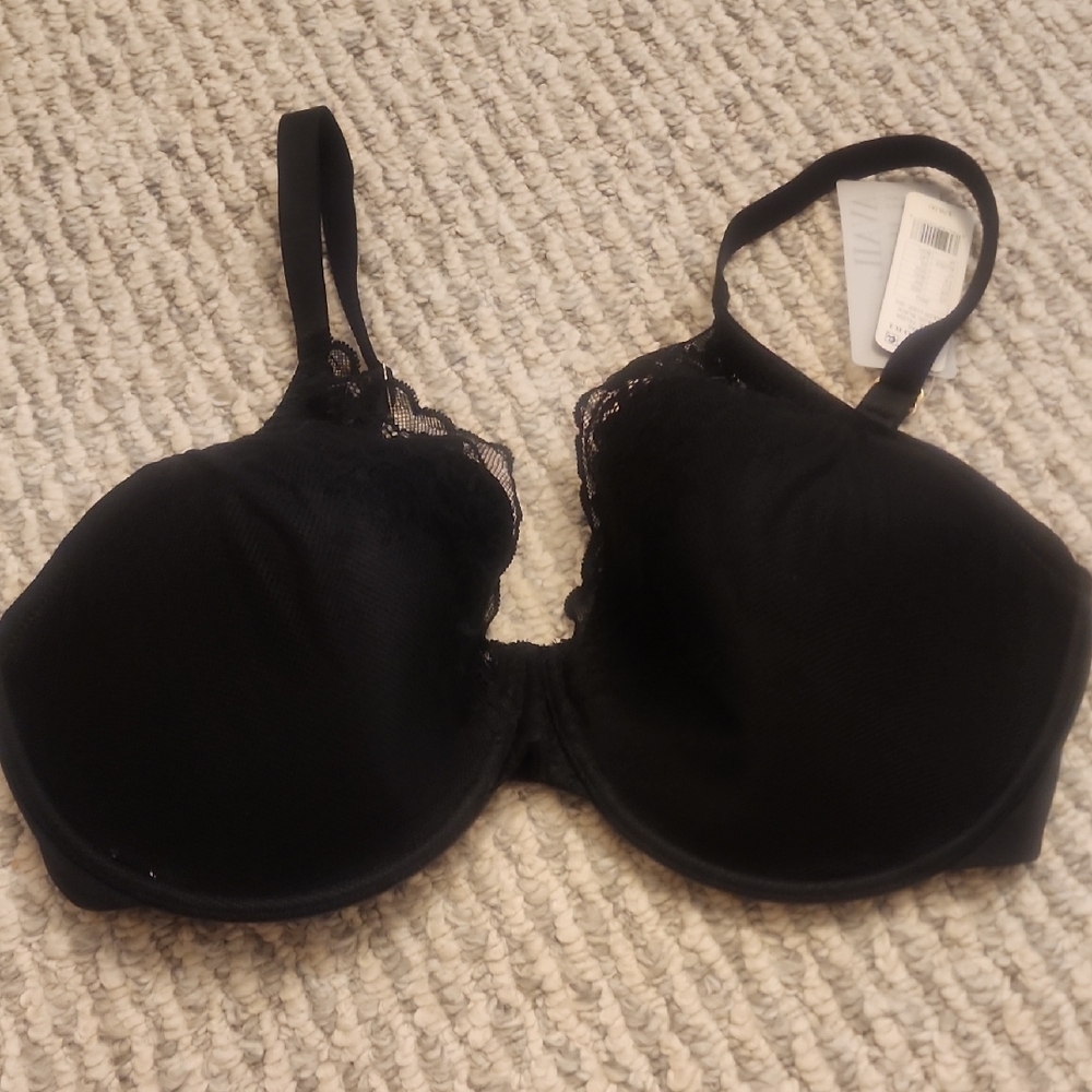Natori Black Full Figure Lace Bra Size 36G